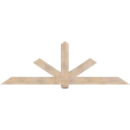 Ekena Millwork Kennewick Smooth Timber Gable Bracket, Douglas Fir, 96"W x 32"H x 5 1/2"D x 5 1/2"F, 8/12 Pitch GBW096X32X0606KEN00SDF